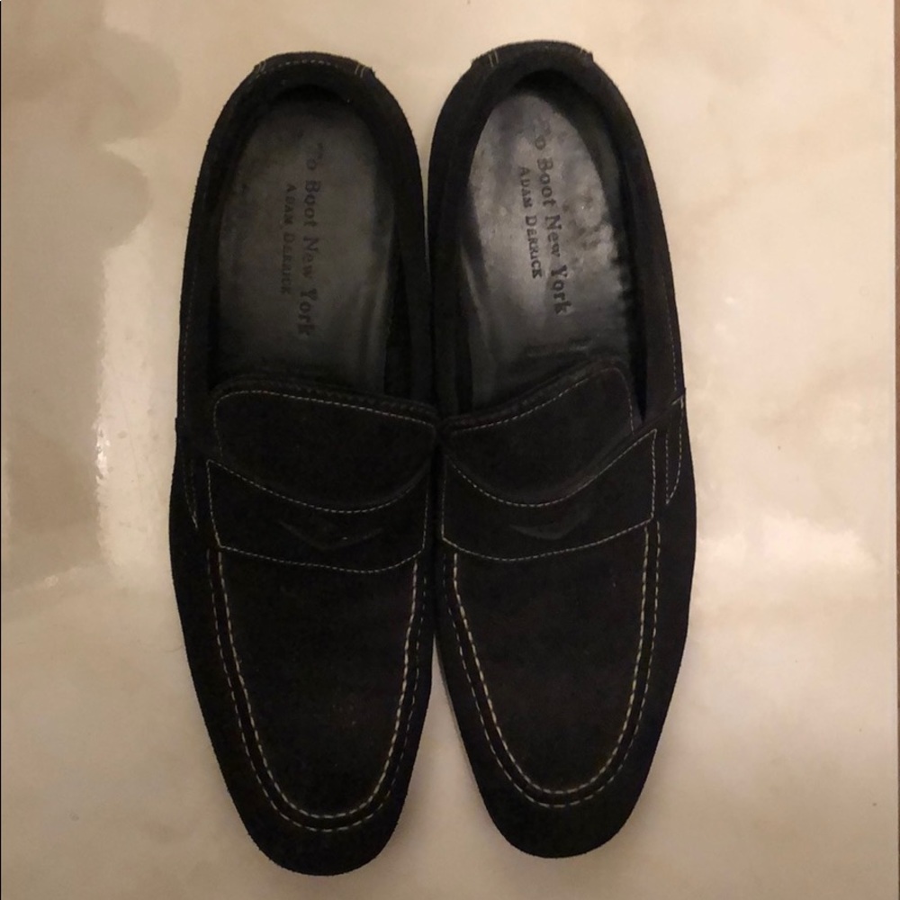 Men’s TO BOOT NEW YORK BLUE SUEDE LOAFERS.